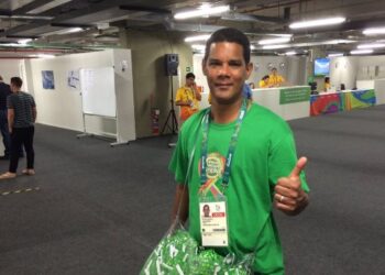 This Guy Walks Around Olympic Village with Big Sack of Condoms ( Meet Eric ) Tomatoheart.com 5