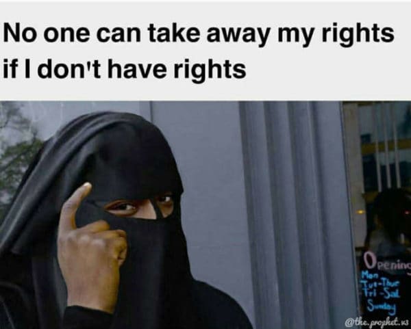Muslims in Burka have no rights tomatoheart