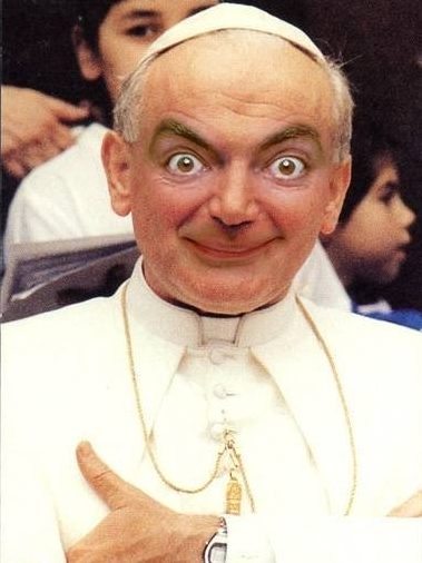 Mr. Bean mrpope e1490757965302 Mr. Bean Can Fit In Any Role. Here are 20 Hilarious Pics For Proof! Tomatoheart 1
