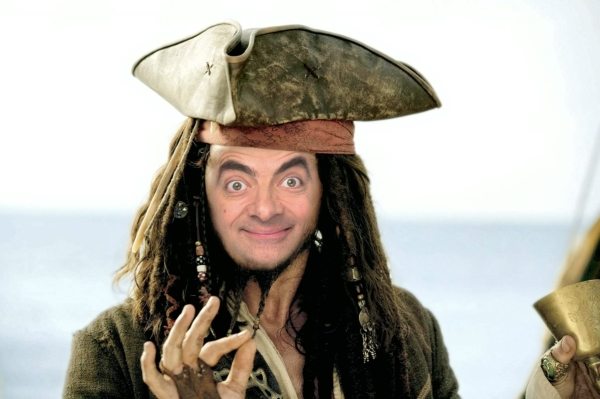 Mr. Bean as jack sparrow